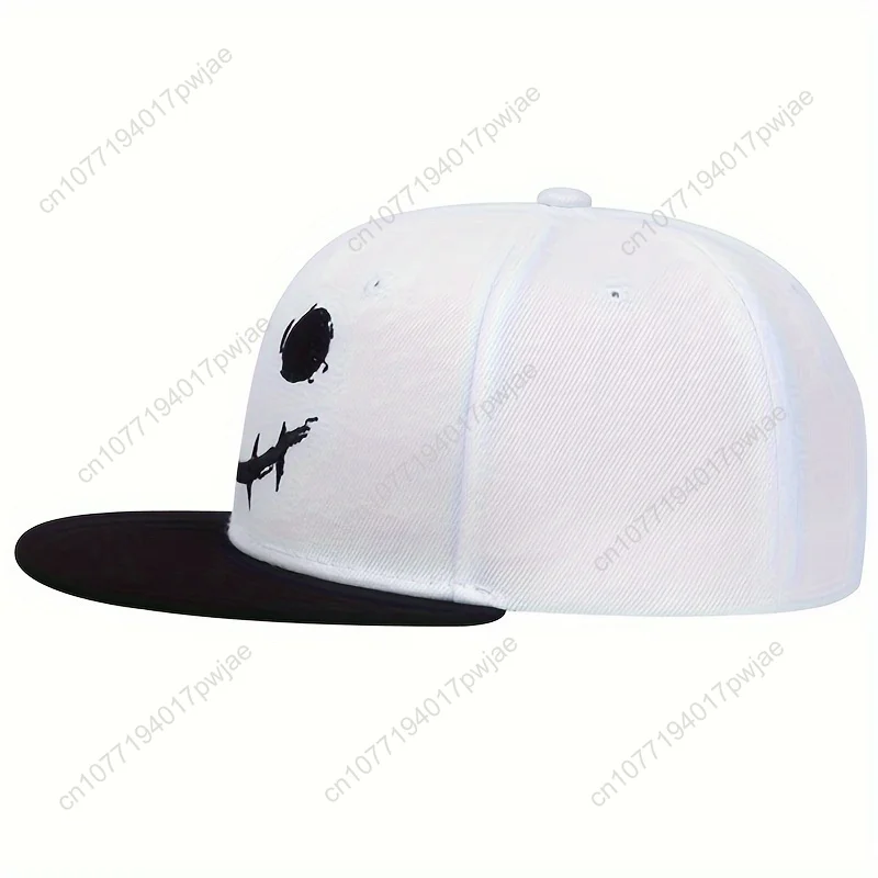 Sombrero de hip hop con cara sonriente para hombre, sombrero informal ajustable para exteriores, estilo primavera/otoño/primavera verano, viajes, vacaciones junto al mar