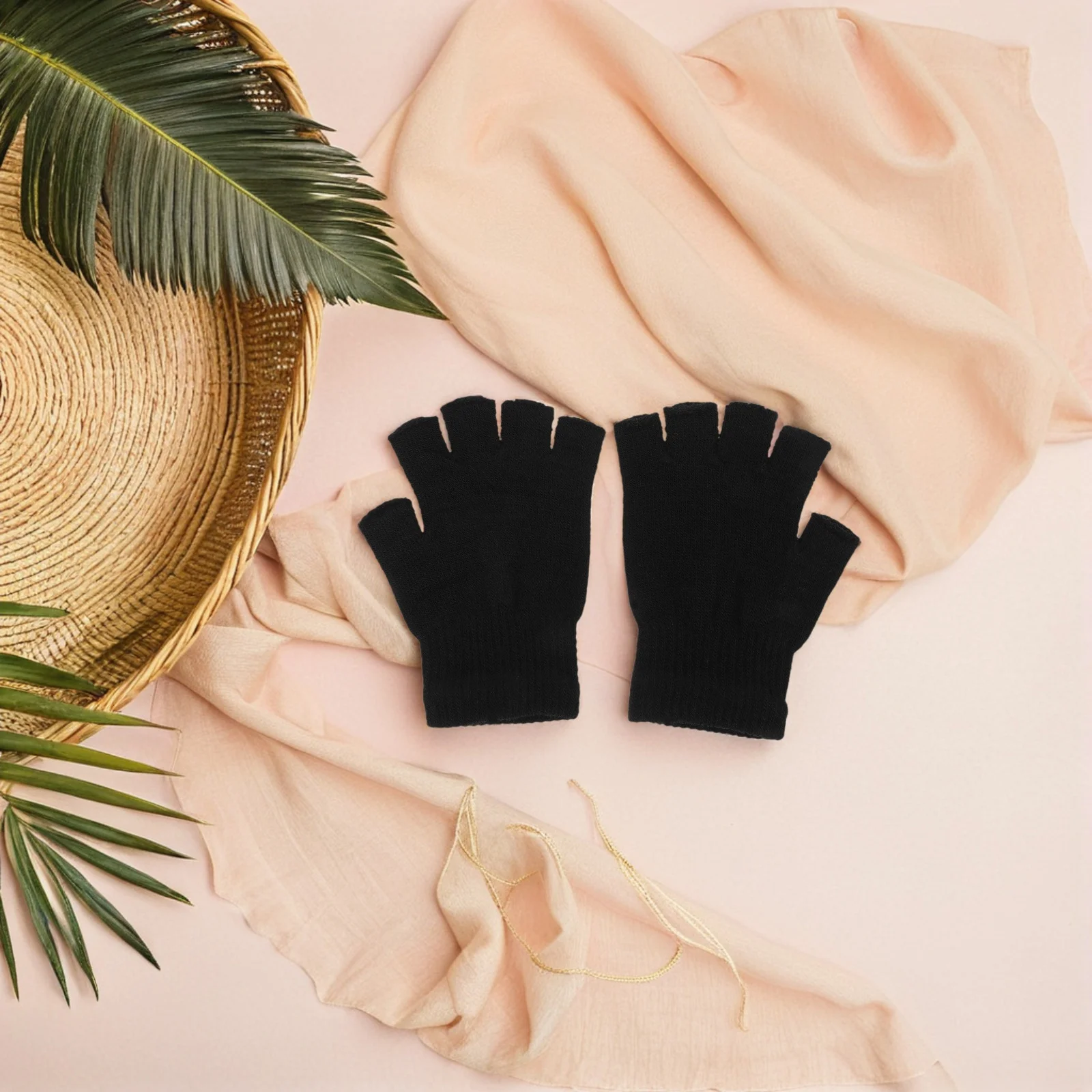 

3Pairs Warm Knitted Fingerless Gloves Touchscreen Enabled Stretchy Fit for Winter Commute Skiing Driving Half Finger Mittens Men