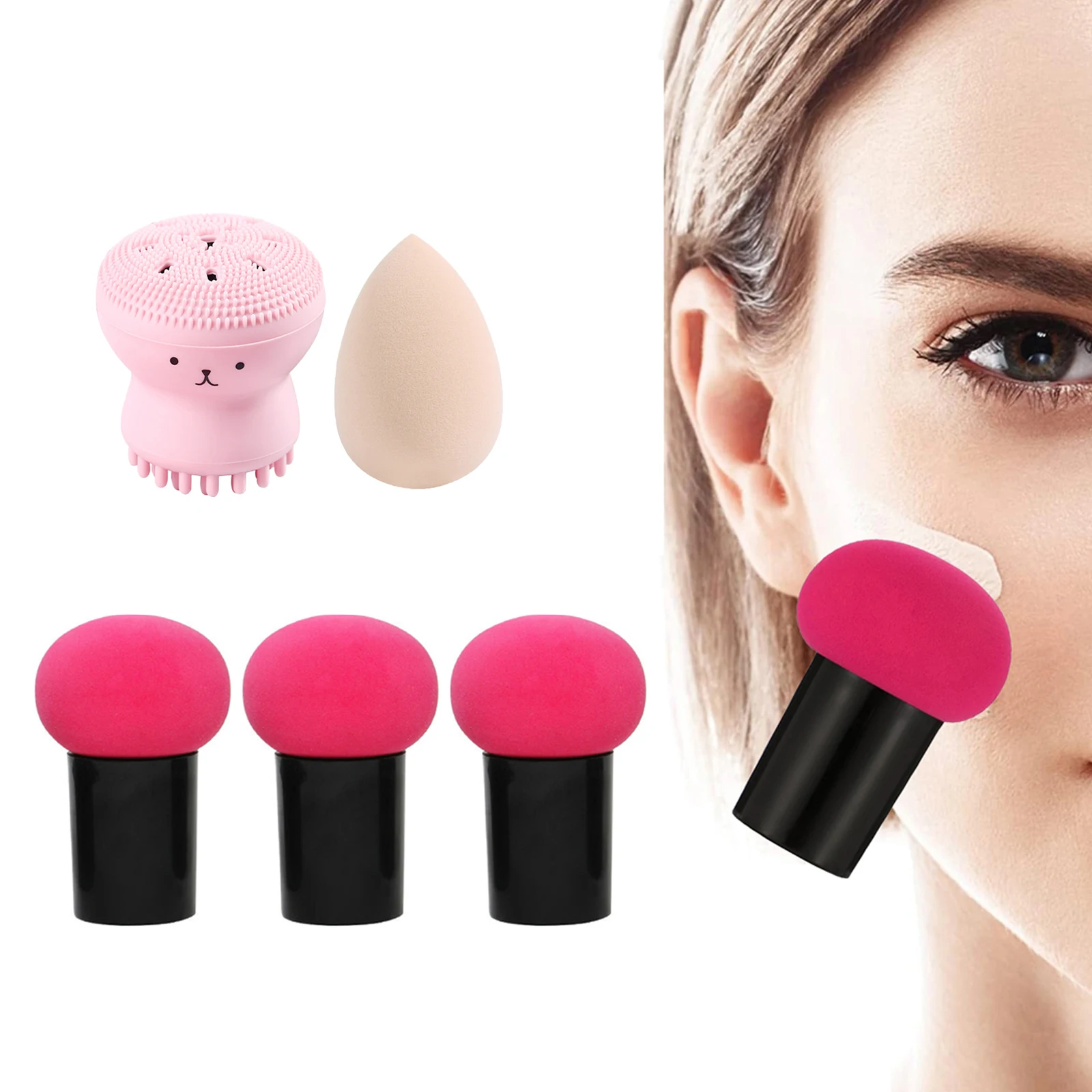 

5Pcs Set Powder Puffs Set Soft Beauty Egg Puffs For Applying Foundation Make-up Concealer Women Cosmetic Tools