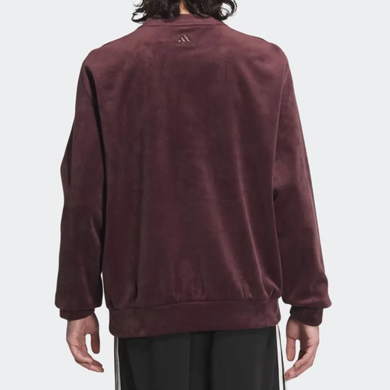 adidas Stretch French Terry Crew Sweatshirt Flexible Cross Training Comfortable Workout TopJI6652 1PCS