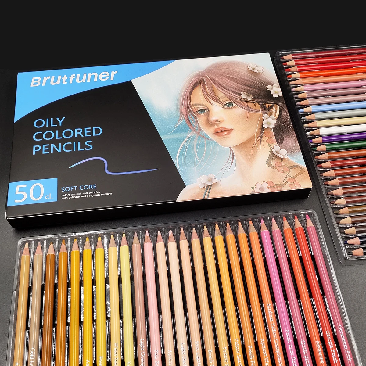 50/72 Colors Oily Wooden Colored Pencils Set Wood Professional Artist Painting Drawing Sketch Art Design Student Supplies