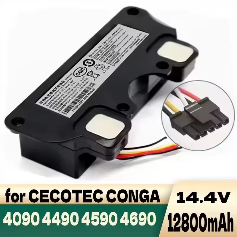 

For CECOTEC CONGA 4090 4490 4590 4690 Robot Vacuum Cleaner Accessories Spare Parts Tool Original 12800mAh Replacement Battery