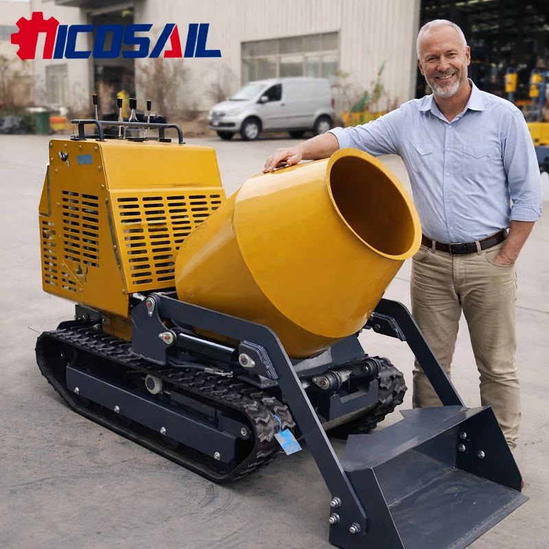 

Customizable CE Small Dumper Truck Euro 5 Emission 750kg Mini Crawler Dumper for Construction Agricultural Use