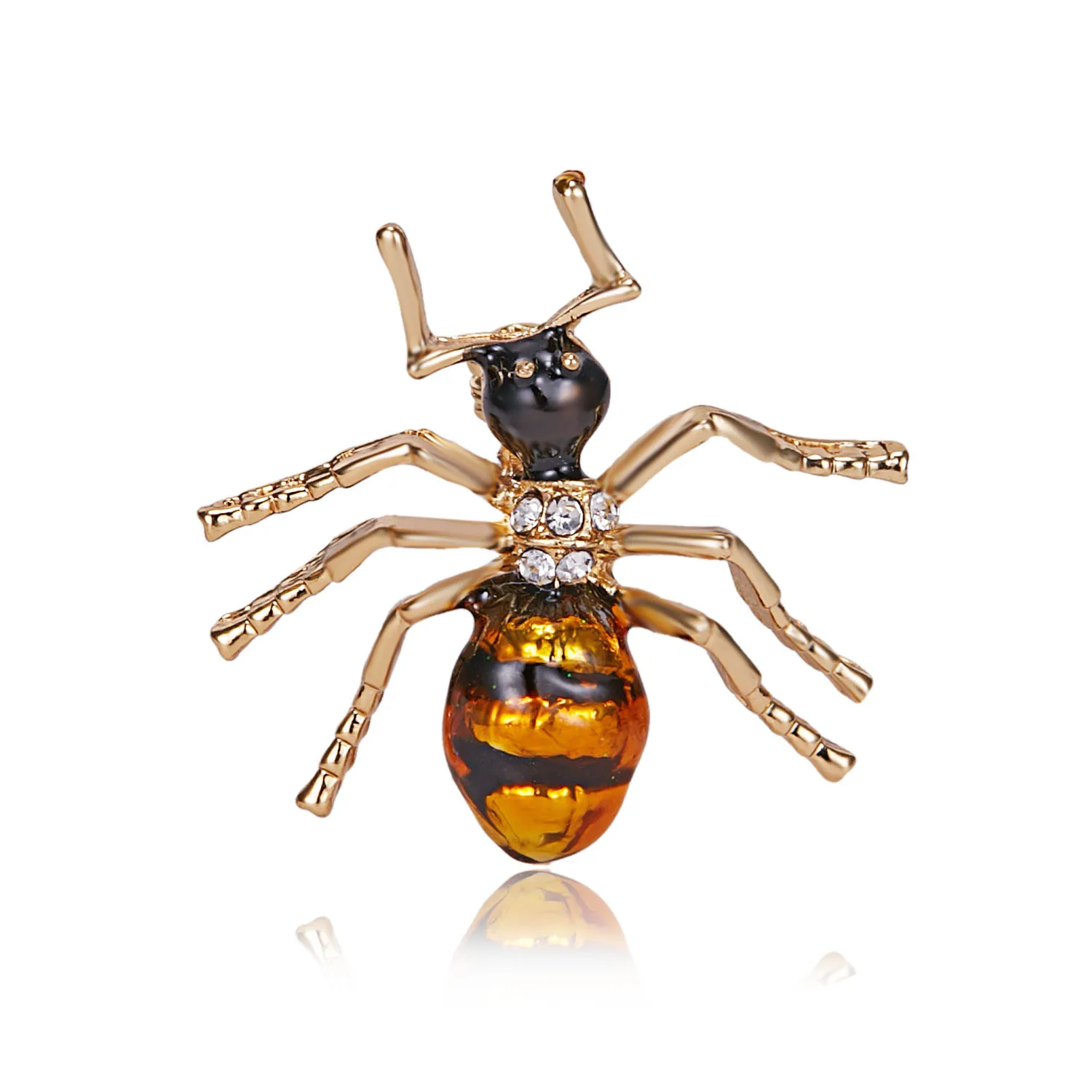 Rinhoo Insect Collection Emaille Pins Niedliche Cartoon Eidechse Spinne Käfer Schnecke Skorpion Broschen Revers Abzeichen Gothic Tier Schmuck – Detail 39