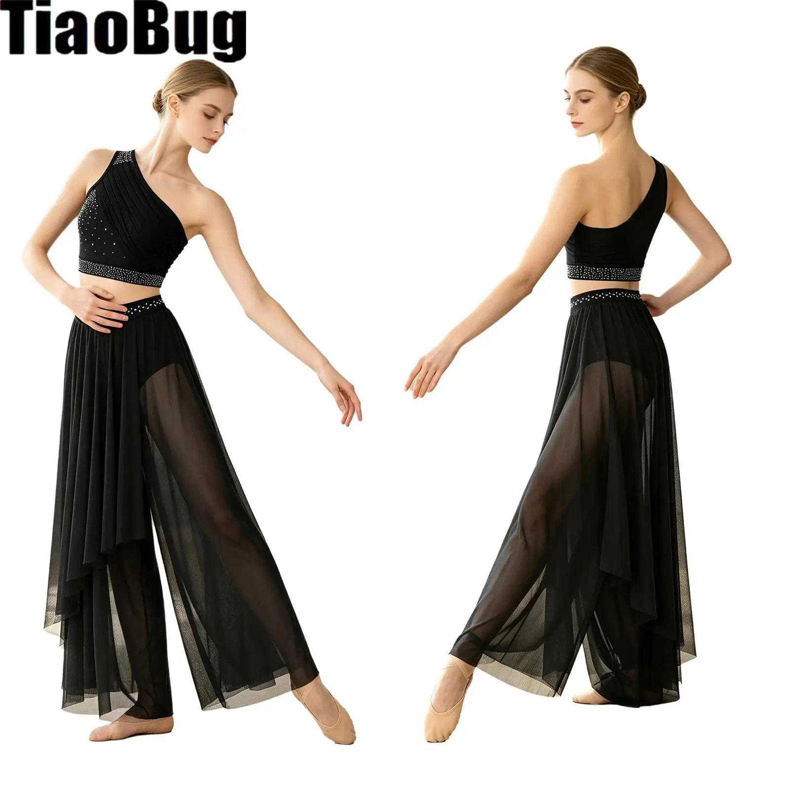 women-lyrical-ruched-mesh-dance-costume-one-shoulder-overlay-rhinestones-crop-top-and-irregular-overlay-built-in-briefs-pants