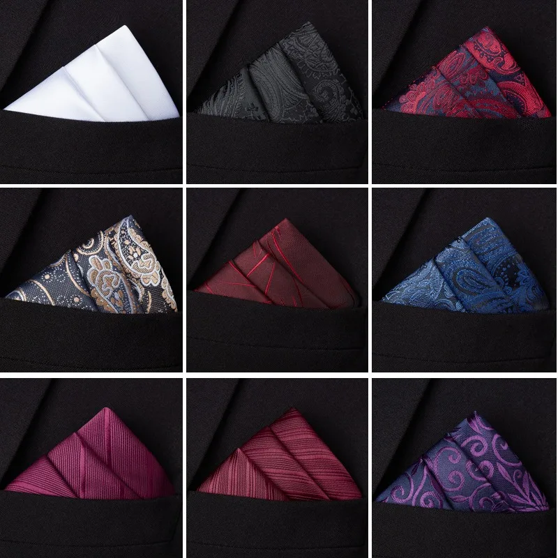 Pocket Square Fabric Handkerchiefs Suit Men's Bandana Accessories Business Suit Hanky Breast Scarf Japanese Handkerchief KDJ01