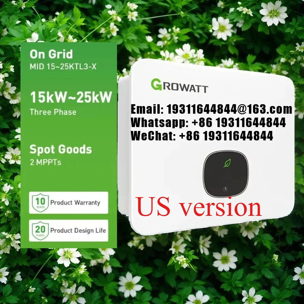 

Growatt MID10K/15K/20KTL3-X Трехфазный 380 В 2 MPPT Стандарт США На сетке солнечный инвертор 10 кВт 15 кВт 20 кВт 3-фазный 220 В переменного тока