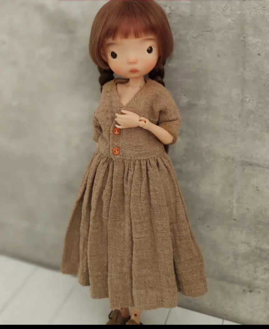 Hot 1pcs vestiti in stile retrò blythe doll outfit abito intero 1/6 30cm (adatto per pullover, Ob22/24/26, Licca)