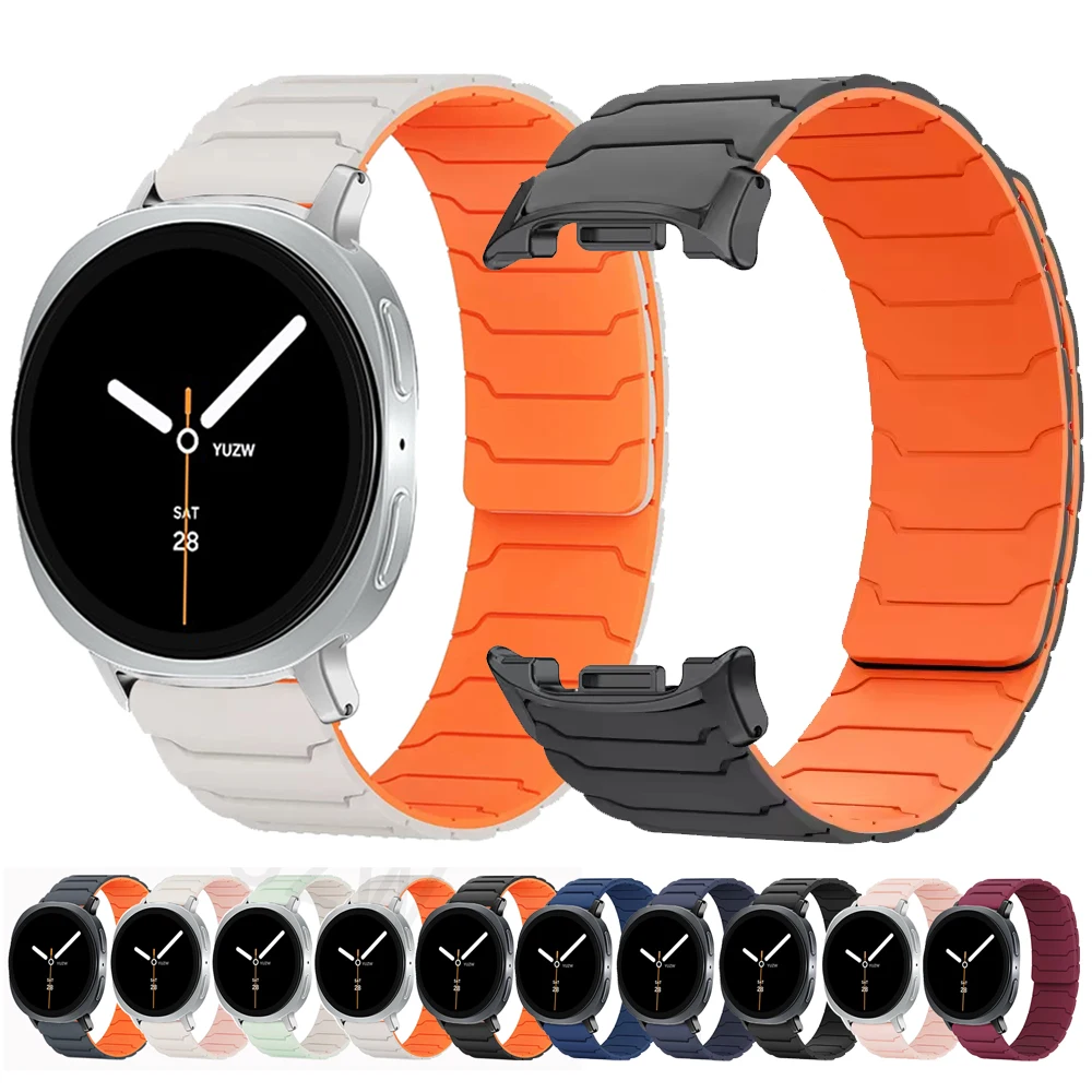 Silikon-Sportarmband für Samsung Galaxy Watch 8 40 mm 44 mm/Watch 8 Classic 46 mm Band Magnetschlaufe Armband Smartwatch-Zubehör