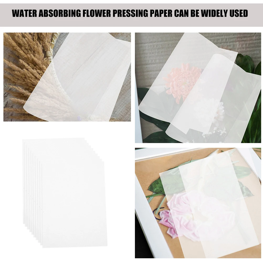 

60pcs Blotting Paper for Specimen Diy Tools Dried Flower Tool Reusable Pressing Sheets Diy Supplies Drying Plate Household
