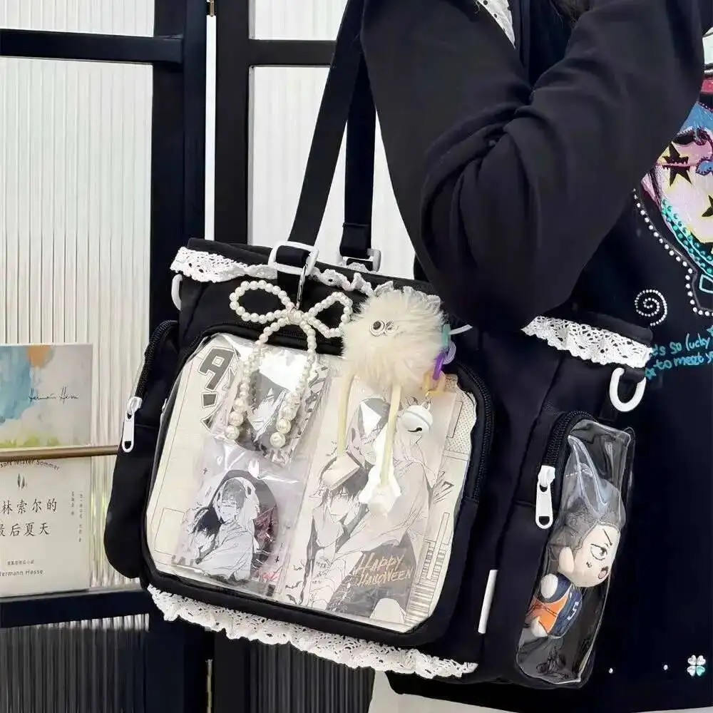 Y2K Cute Japanese Ins Ita Bag Lolita Girl Transparent Tote