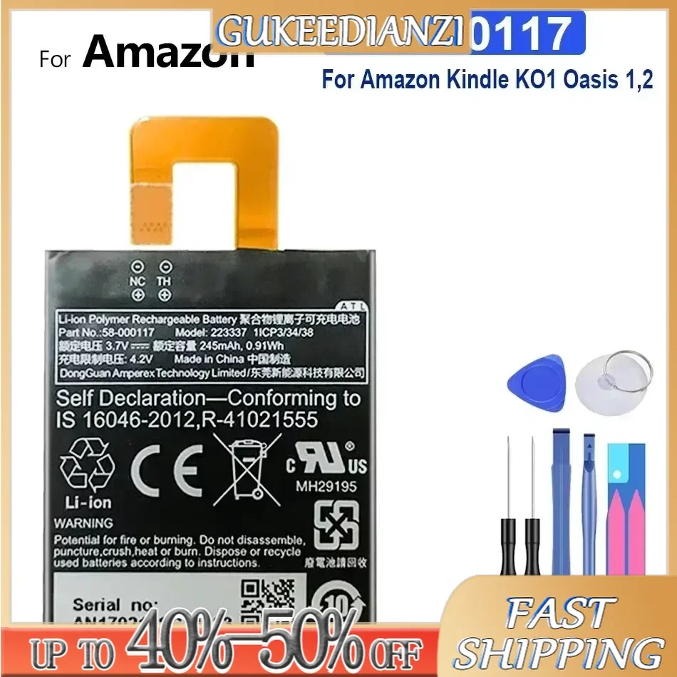 High Capacity Battery 58-000117 ST29 58-000252 245mAh-1130mAh For Amazon Kindle Oasis 1 2 3 Portable batteries