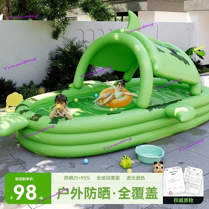 

Shark Inflatable Swimming Pool, Children's Home Swimming Pool, Adult Outdoor Courtyard Sunshade, Baby Play Pool, Outdoor