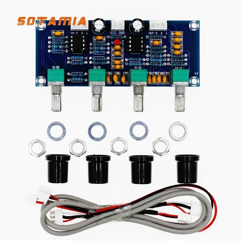 SOTAMIA NE5532 トーンアンププリアンプボリュームコントロールボード高音低音ボリューム調整プリアンプ DIY サウンドスピーカーアンプ