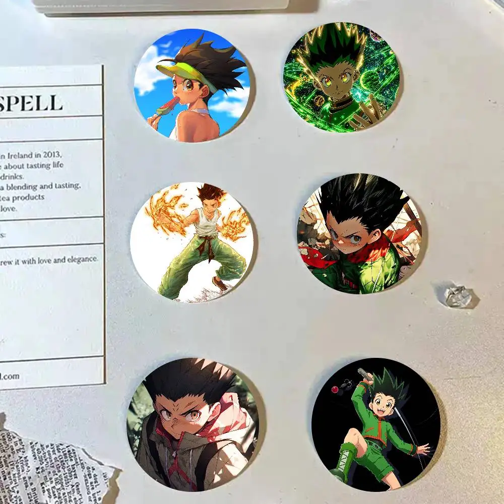Gon Freecss Anime H-HUNTER X HUNTER Cartoon Style Badge Brooches On Backpack Decoration Round Enamel Pins For Accessorys