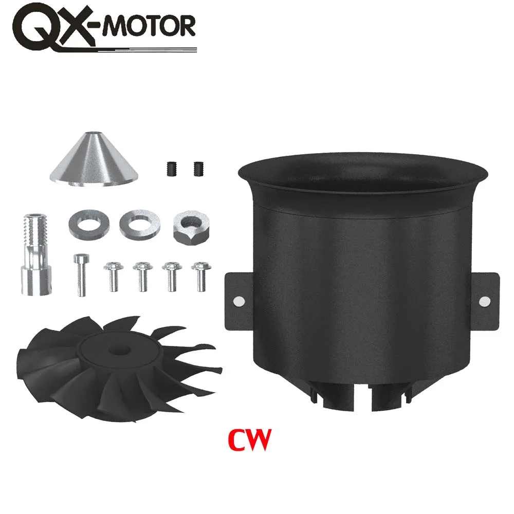 QX-MOTOR 70mm 12-blads kanaalventilator EDF met 6S borstelloze motor, geschikt voor 100A ESC, geschikt voor jet helikopter drone vaste vleugel onderdelen