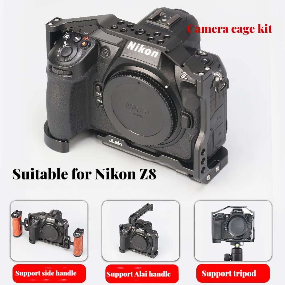 

Клетка для камеры Nikon Z8, многофункциональный расширительный каркас для кроличьей клетки, с вертикальной ручкой для стрельбы