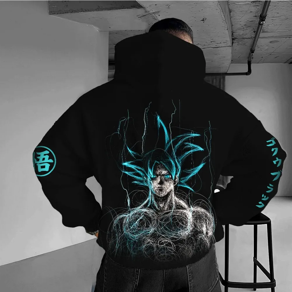 Anime dragon ball 2025 outono inverno hoodie harajuku streetwear masculino vintage oversized hoodie feminino solto manga longa topo unisex