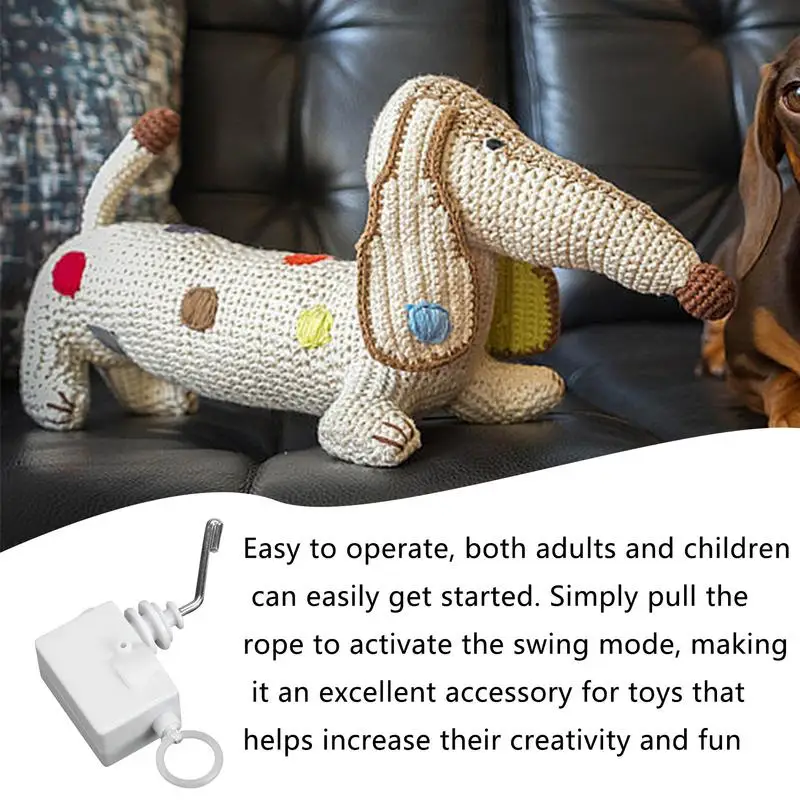 Pull String Tail Wagging Movement Pull String Tail Wagging Vibrator Chain Vivid Tail-Wagging Effect Toy Accessory For Small Dogs