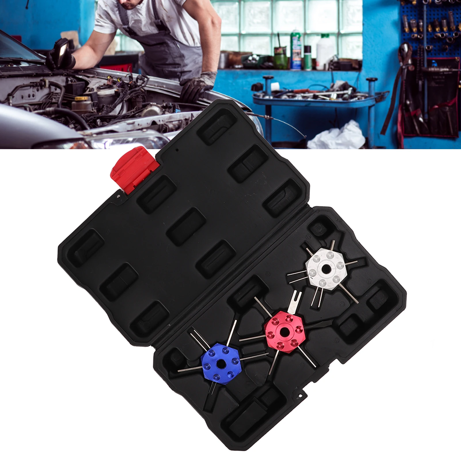 

Wire Terminal Pin Extractors Car Wire Terminal Removal Tool Kit Damage with Storage Box Replacement for