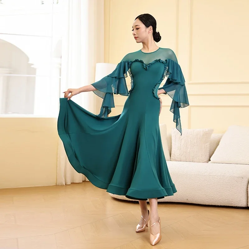 

Adults Waltz Ballroom Dance Costume Women'S Latin Dance Competition Dresses Female Performance Latin Dance Clothes