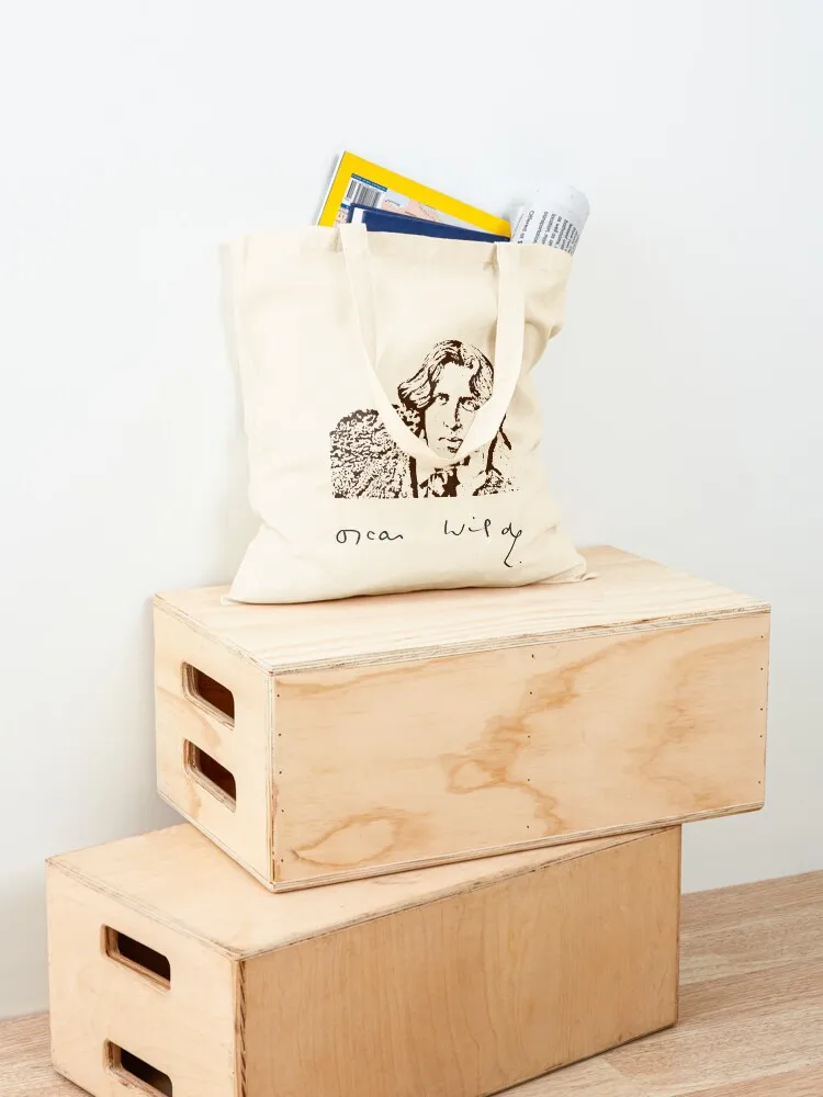 Oscar Wilde - Signature & Illustration Tote Bag Eco bag Cloth bag tote men's handbag