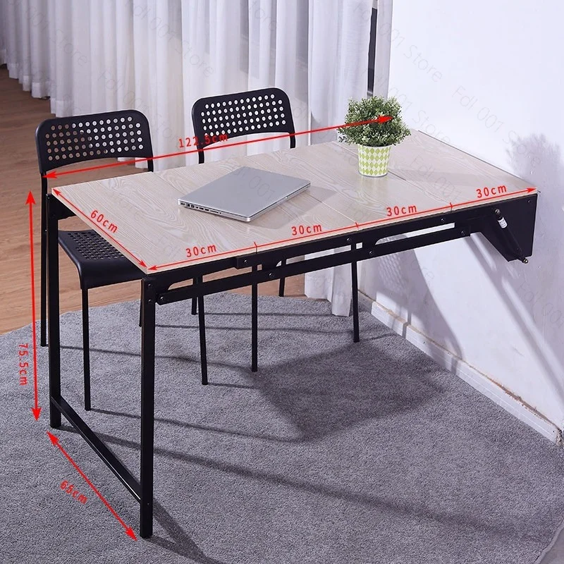 Floating Study    Spring Swing Mounted Convertible Wall Shelf Iron Frame With Legs Desk Kitchen Dining Folding
