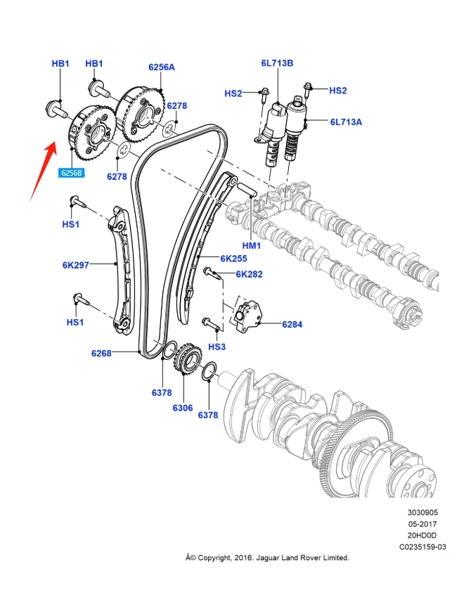 LR050849 Intake Camshaft Adjuster For Ford Mondeo Focus Land Rover Volvo 2.0T