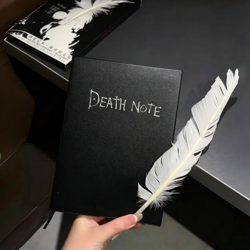 Death Note Notebook with Quill Pen Anime Periphery Cosplay Prop Party Supplies Creative Funny Stationery Holiday Gifts