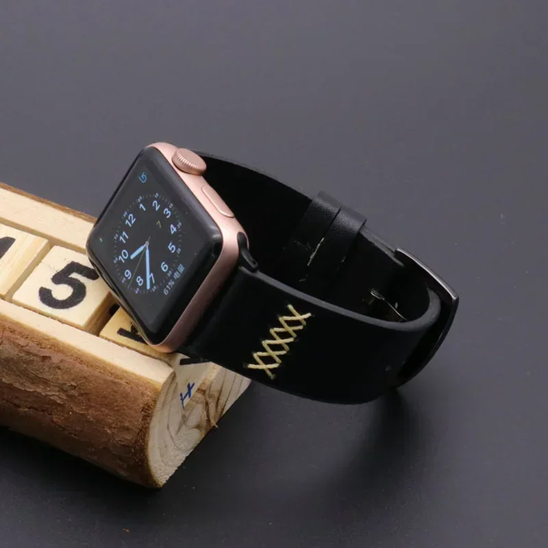 NIEUW ontwerp lederen band voor Apple horlogeband 44mm 45mm 41-40-42-46mm Handgemaakte bands serie 4 5 6 7 8 9 10 ultra/2 49mm