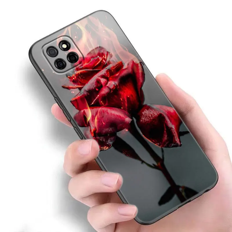 Bright Red Roses Flowers Phone Case For Samsung A13 A22 A24 A32 4G A23 A52S A53 A54 A55 A73 5G A12 A14 A15 A31 A33 A50 A51 A72