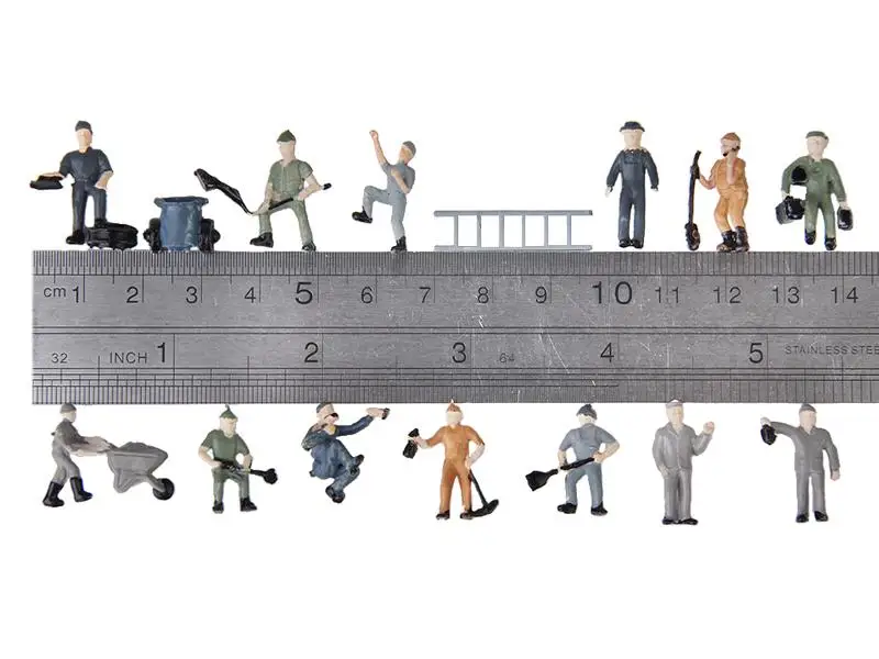 25pcs Hand Painted Railroad Man Figurines Train Railways 87