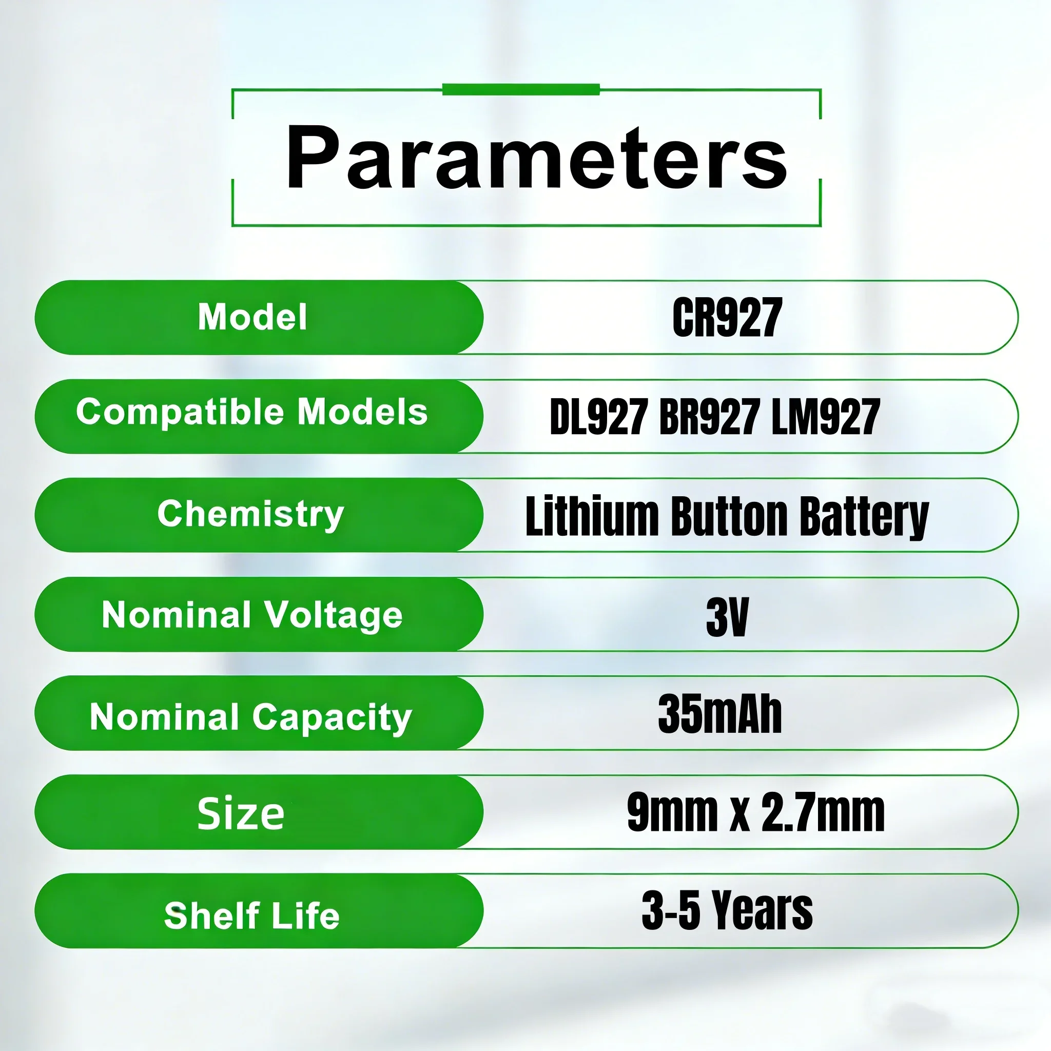 Lithium Coin Cell Battery CR927 3V 5-100PCS Child Resistant Pack, 927 BR927 DL927 LM927 5011LC For Small Electronics Devices