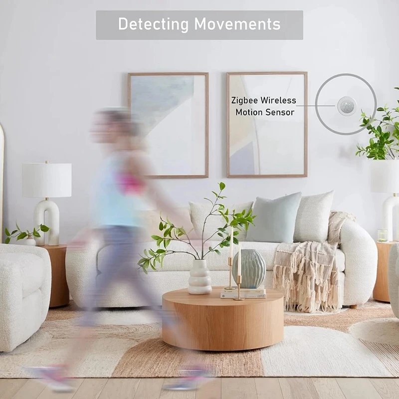 1 Set Wireless Motion Detector For Smart Home Automation With Build-In Zigbee Hub, Hub Required, Works For Alexa