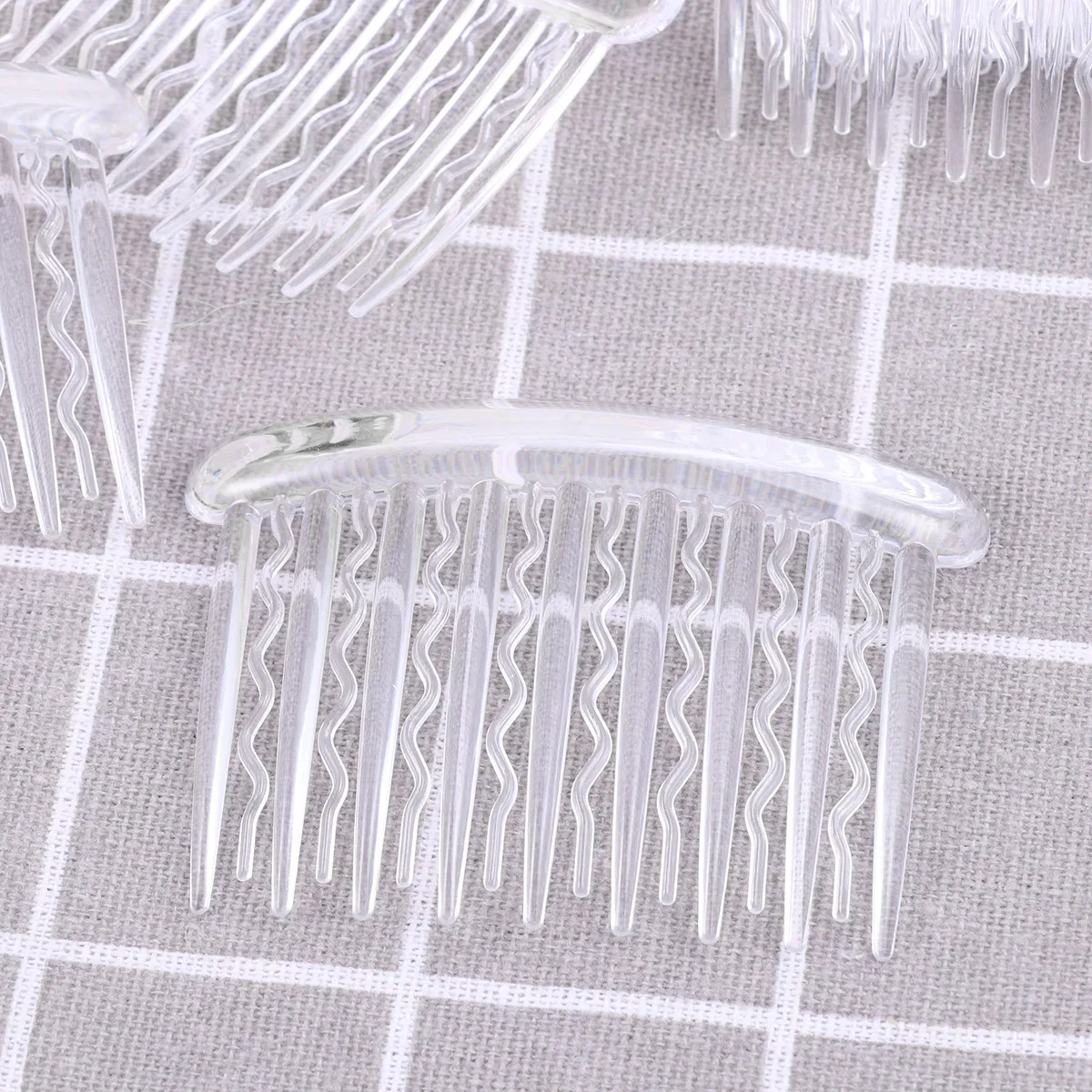 

12PCS Plastic Hair Comb Durable Lightweight Straighted Twisted Teeth Women Girl Side Comb Clip Pin Hairpiece Headdress