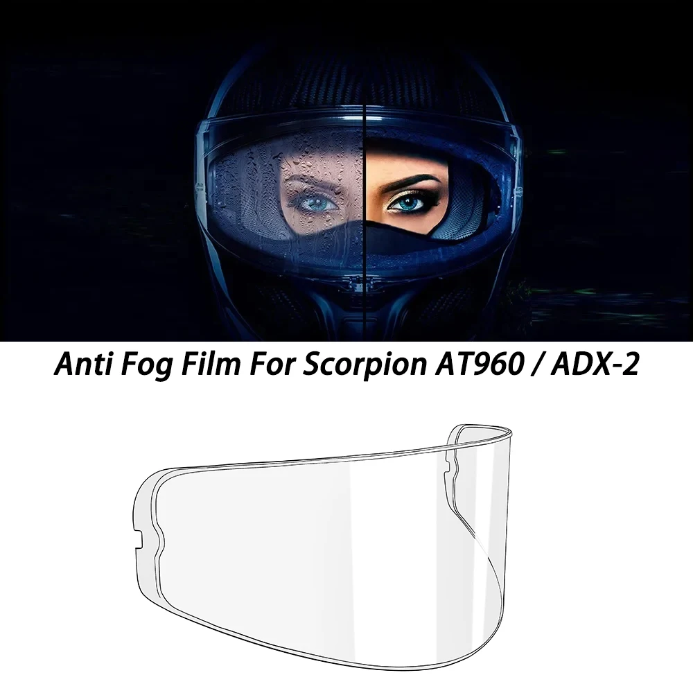Motorcycle Helmet Visor Film Anti Fog For Scorpion AT960 ADX 2 Anti Fog Lens Helmet Accessories