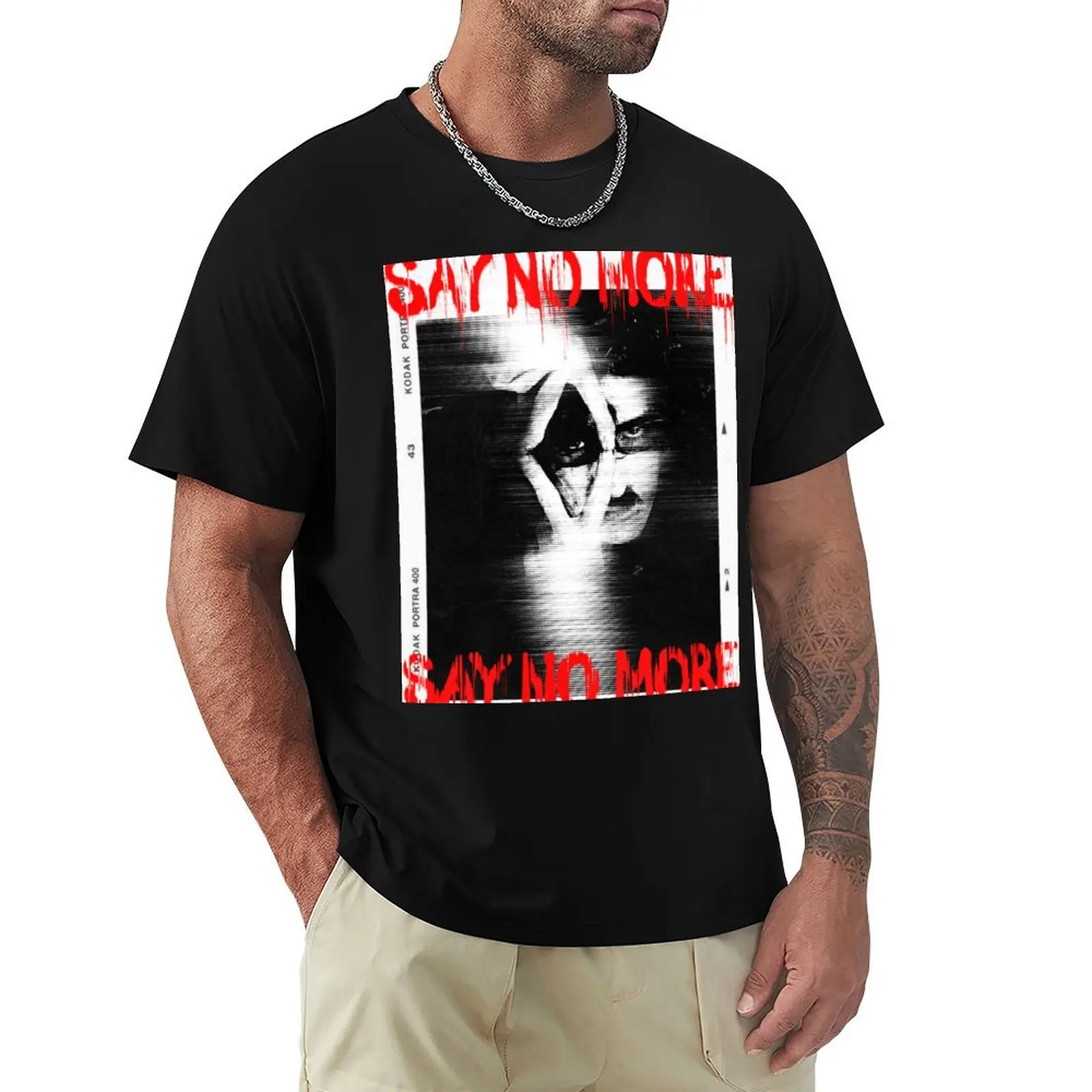 Say No More Charly Garcia T-Shirt Basic Solid Color Short Sleeve Cotton Top