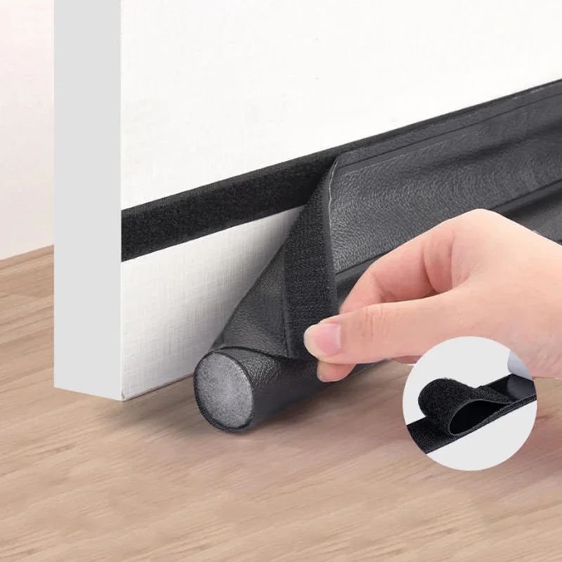 Adjustable Door Bottom Seal Strip Weatherstrip Under Door Draft Stopper Anti-Cold One Side Gap Blocker Foam Weather Strip Adjust