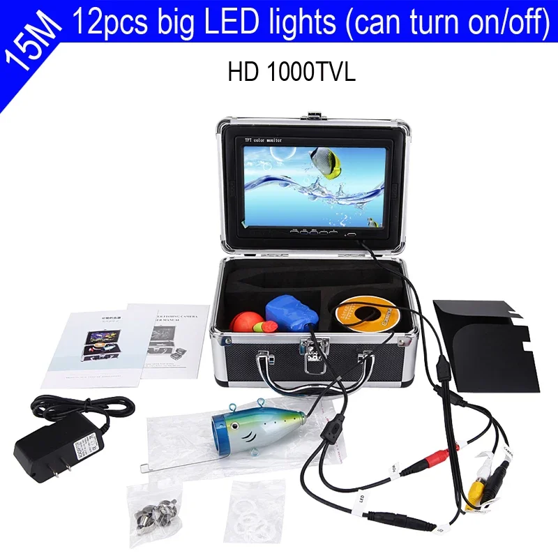 WF01 15M cable Fishing Camera Underwater Portable Professional Waterproof Underwater  Fish Finder/Rechargeable Battery