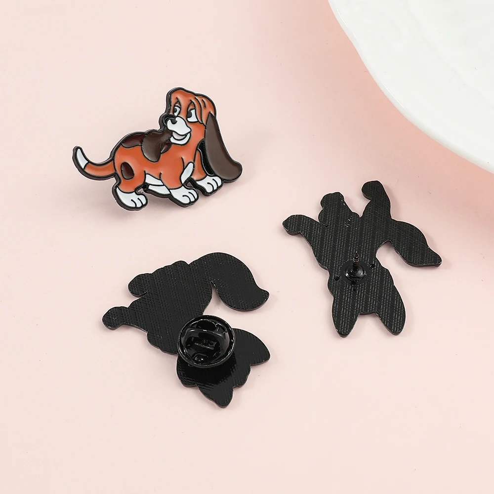 Broche en Émail du Dessin Animé Renard et le Chien, Danemark ge en Métal, Bijoux, Sac à Dos, Accessoires pour Vêtements, Cadeaux pour Ami, 3 Pièces