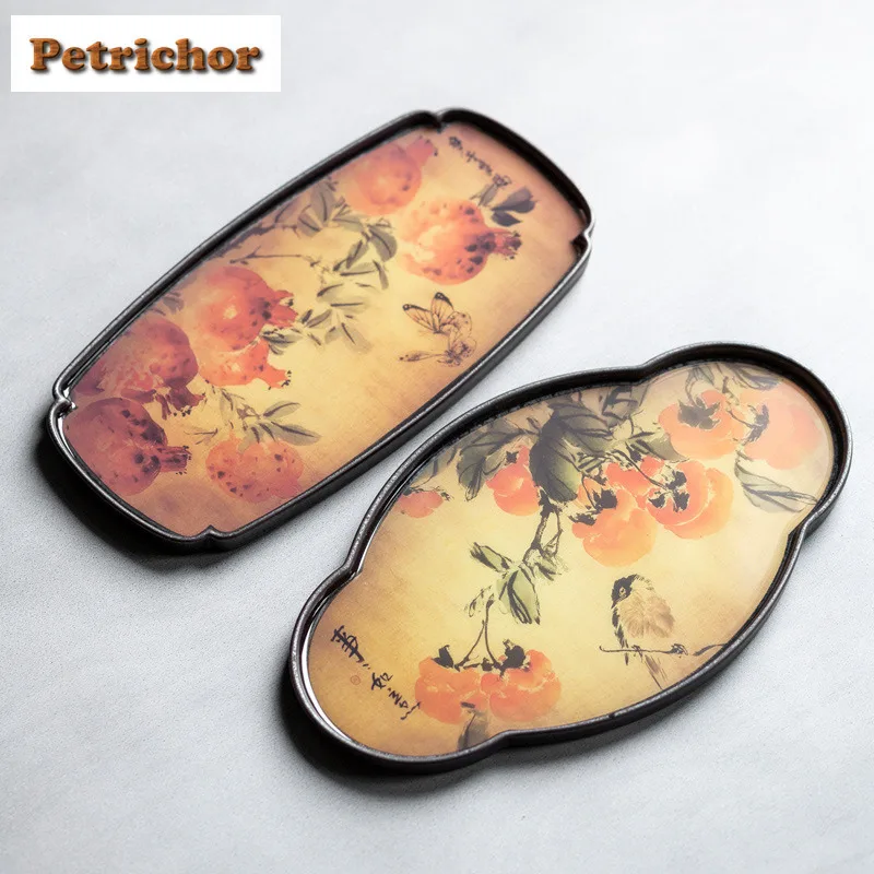 

Поднос для чая с гранатом Persimmon, тарелка с сухофруктами, доска для хранения кофе, держатель для чайника, посуда для сервировки, принадлежности для чайной церемонии