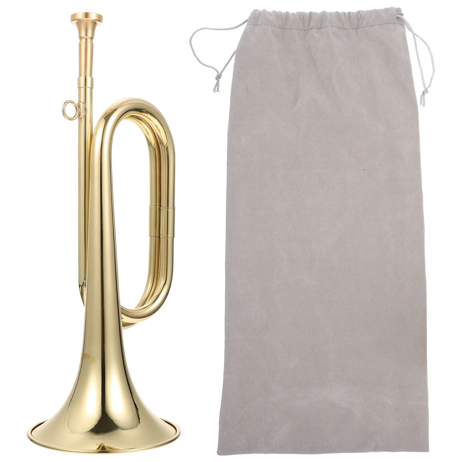 1Set Brass Trumpet Bugle Beginner Trumpet for Military Orchestra School Band Brass Wind Instrument School Band Bugle