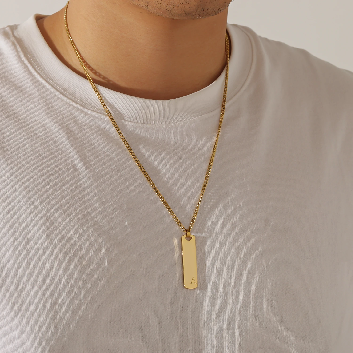 قلادة مخصصة لصور العين - رمز الموسيقى المحفور الشخصي والنص على هدية مجوهرات على قلادة مربعة من الفولاذ المقاوم للصدأ