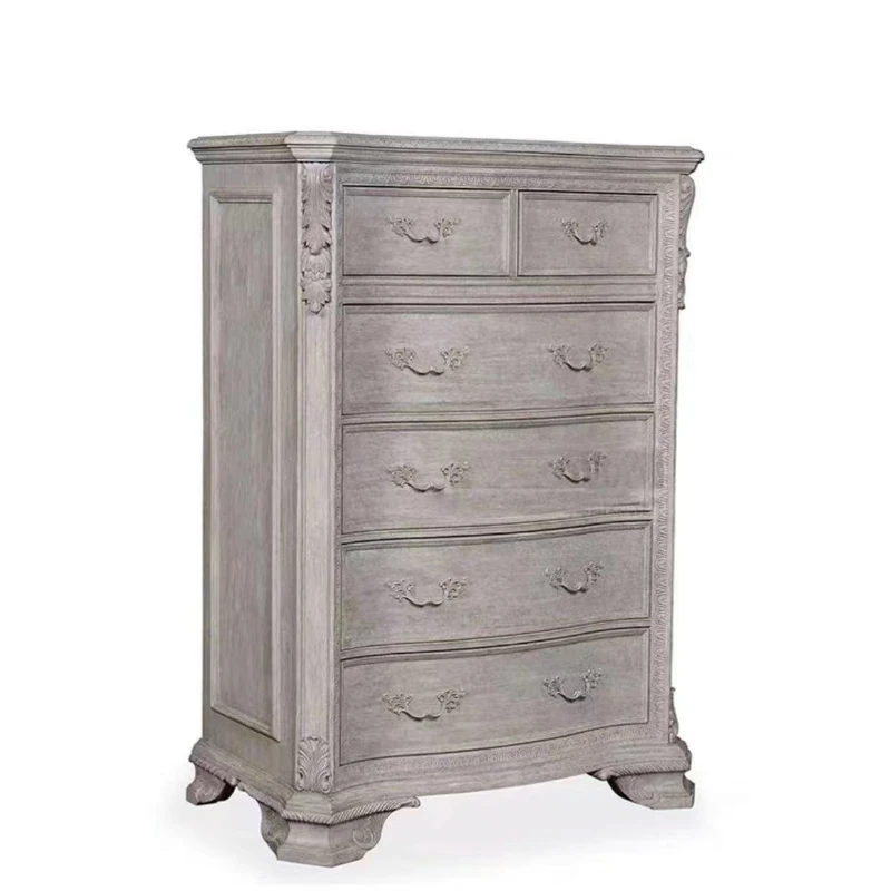 

American light luxury six-chest cabinet, French living room storage, multi-functional removable drawer cabinet
