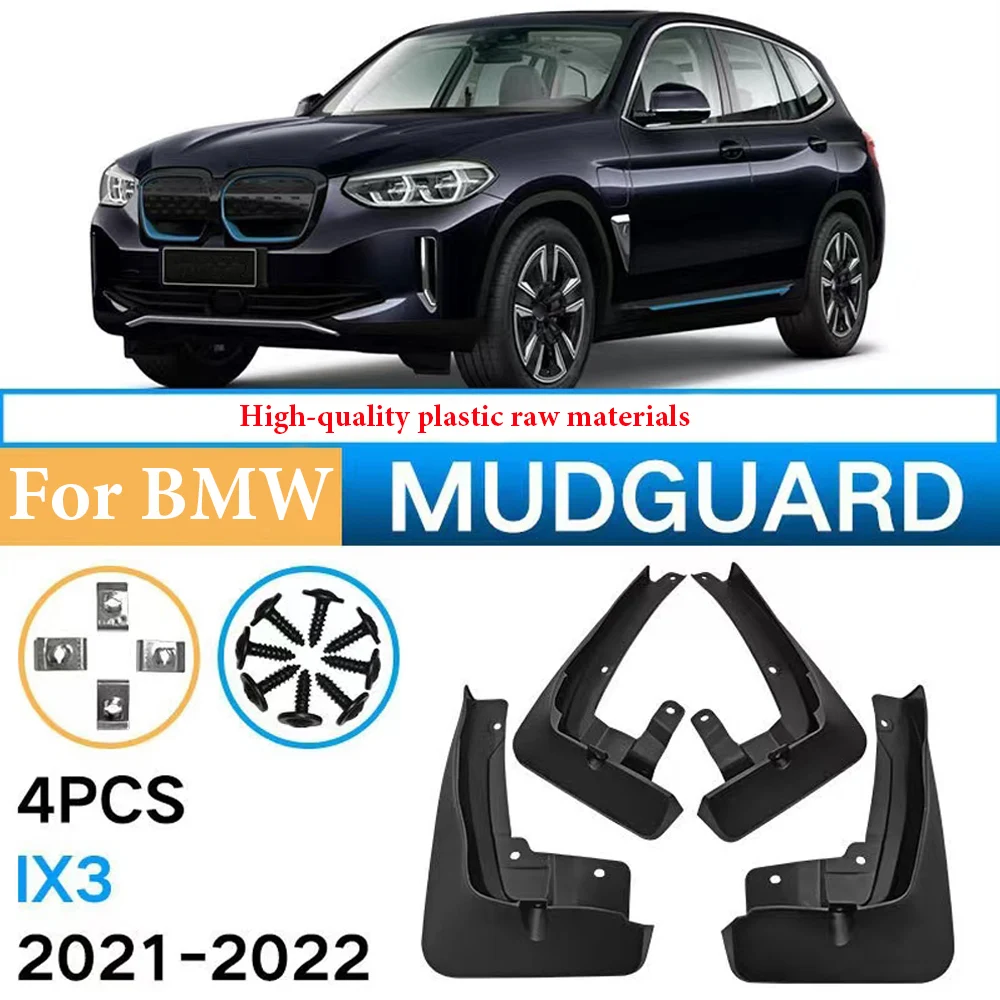 

4PCS MudFlaps For BMW IX3 2021 2022 IX 3 Mud Flaps Splash Guard Mudguards Front Rear Fender Auto Styline Car Accessories