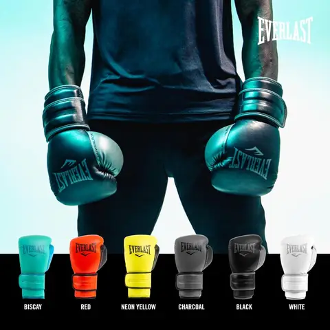Everlast Powerlock 2 Hook & Loop Boxing Gloves | Fight Training Gloves | Hook and Loop with Durable Hand & Wrist Support