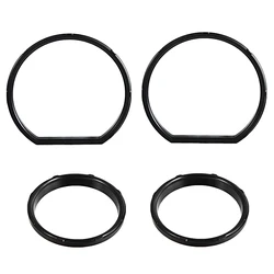 4X All Black Gauge Bezel Kit For Harley Touring Electra Street Glide FLHX Tri 2014-2023