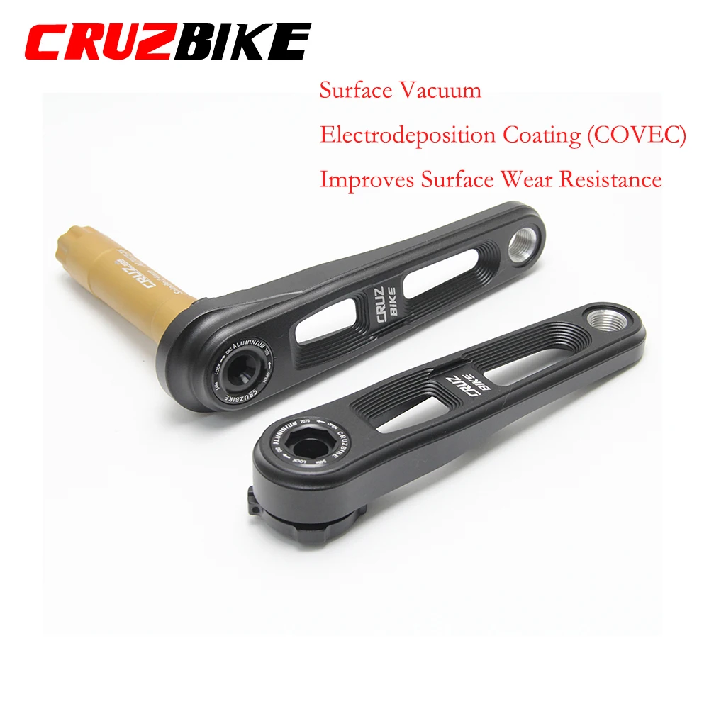 CRUZbike Children's Folding Bike Crankset Kid's Bicycle Hollow Tech Crank Ultralight 127/140/150mm Aluminum Alloy 7075 Axis