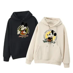 2024 Fashion New Cartoon Disney Couple Sports Coat Mickey Mouse Minnie Hoodie Oversized Printed Autumn/Winter Men's Sweater