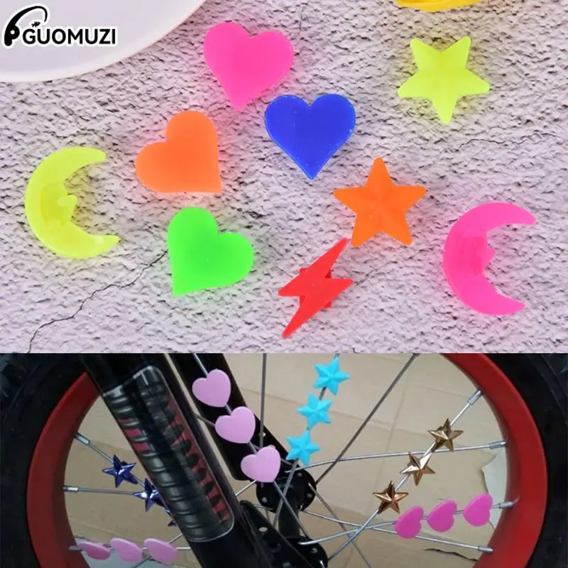 

36PCS Bicycle Wheel Spoke Plastic Beads Multi Color Clips Decor Bike Accessories